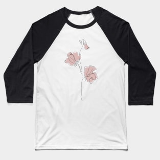 Blush Sweet Pea Baseball T-Shirt